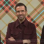 Preston Konrad’a dark red suede jacket on Today