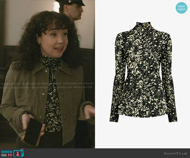 Proenza Schouler White Label Audrey Top in Printed Jersey worn by Marissa Gold (Sarah Steele) on Elsbeth