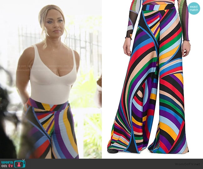 Gizelle’s abstract print pants on RHOP