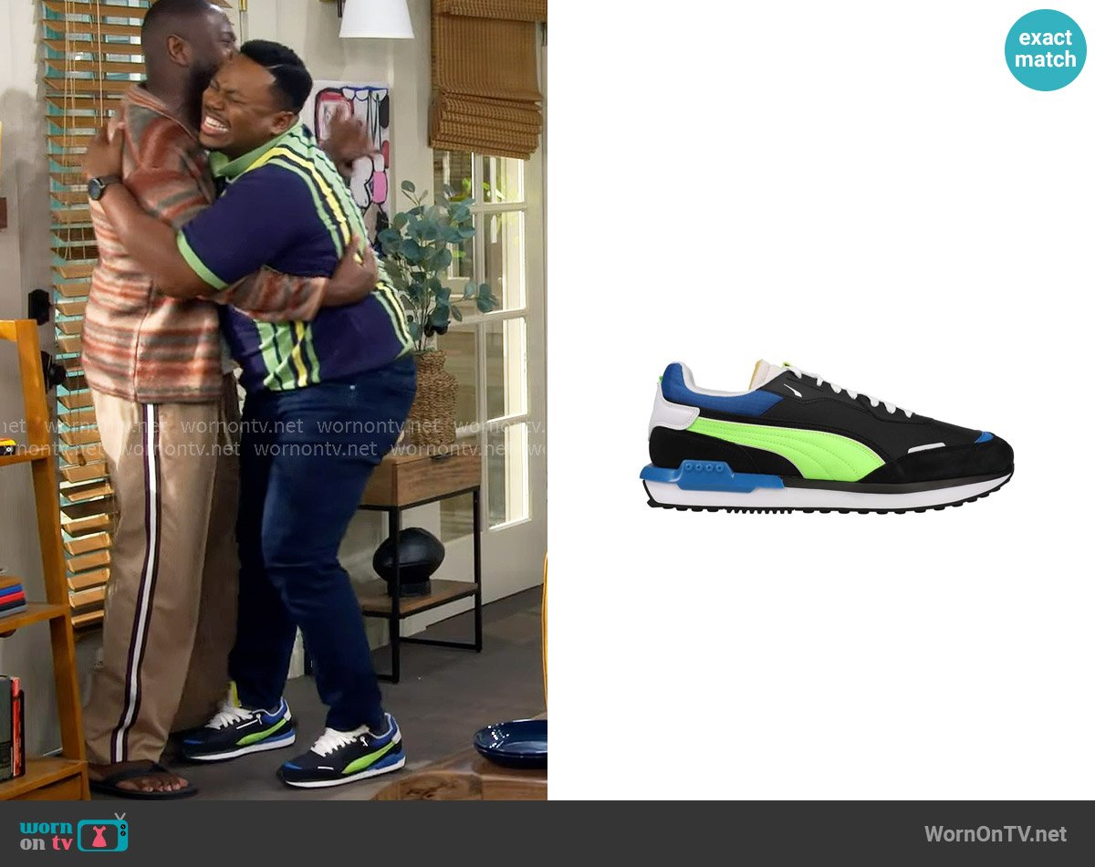 Puma City Rider Electric Sneakers worn by Marty (Marcel Spears) on The Neighborhood