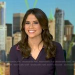 Sophie Flay’s purple ribbed polo knit dress on Good Morning America