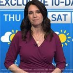 Maria’s purple wrap dress on Today