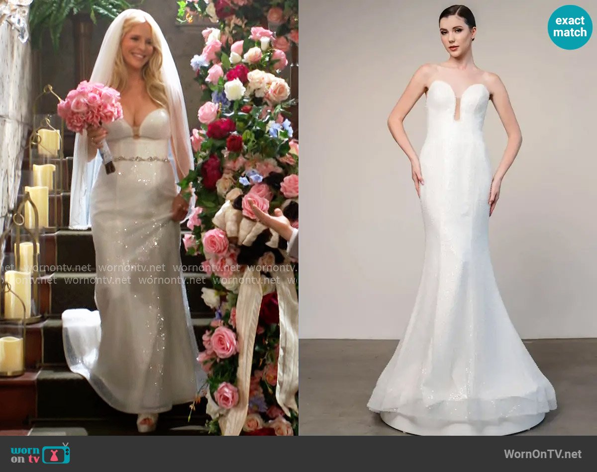 QBridal Queen Catherine Gown worn by Christine Blair Williams (Lauralee Bell) on The Young and the Restless