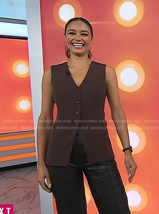 Rachel Smith’s brown vest on Today