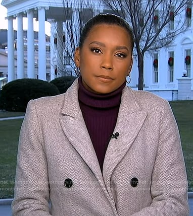 Rachel's grey herringbone coat on Good Morning America