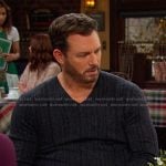 Brady’s navy v-neck sweater on Days of our Lives