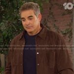 Rafe’s brown suede shirt jacket on Days of our Lives