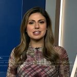 Rana Novini’s floral plaid dress on NBC News Daily