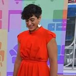 Ruti Wajnberg’s red cap sleeve dress on Today