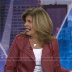 Hoda’s red leather jacket on Today
