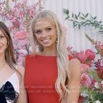 Miranda’s red sleeveless mini dress on The Secret Lives of Mormon Wives