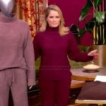 Sara’s maroon knit sweater set on The View