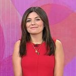 Adrianna’s red patch pocket shift dress on Today