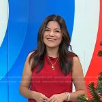Adrianna’s red sleeveless shift dress on Today