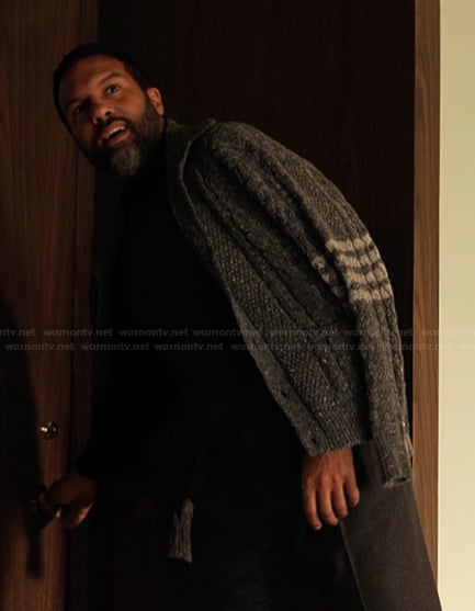 Reggie's gray cardigan on Alls Fair