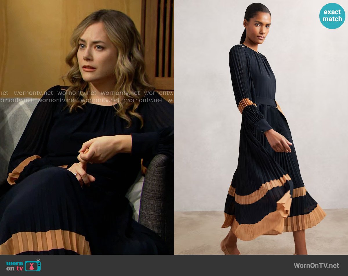 Reiss Tori Dress worn by Hope Logan (Annika Noelle) on The Bold and the Beautiful