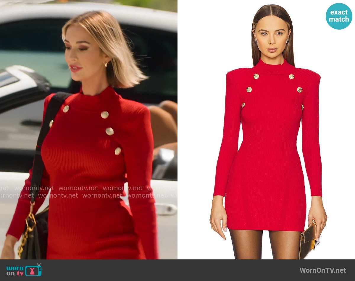 Retrofete Aislinn Dress in Fiery Red worn by Ashtyn Zerboni (Ashtyn Zerboni) on Selling the OC