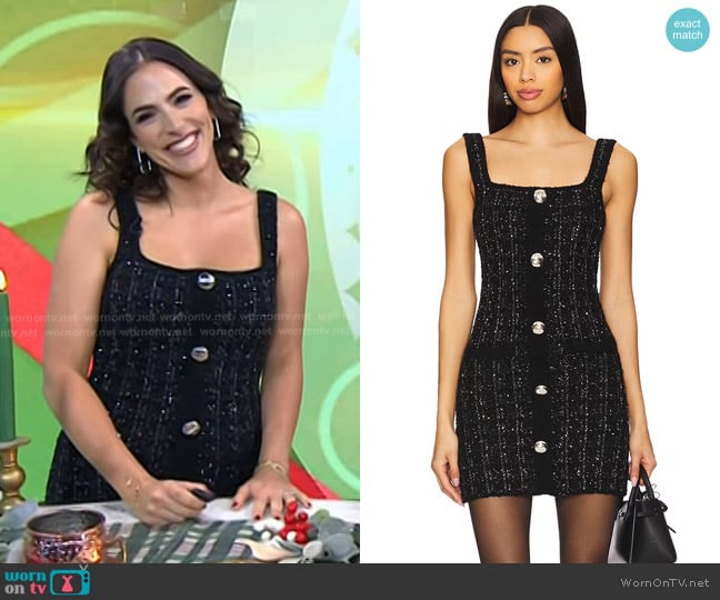 Janelle Lam’s black tweed dress on Today Janelle Lam’s black tweed dress on Today