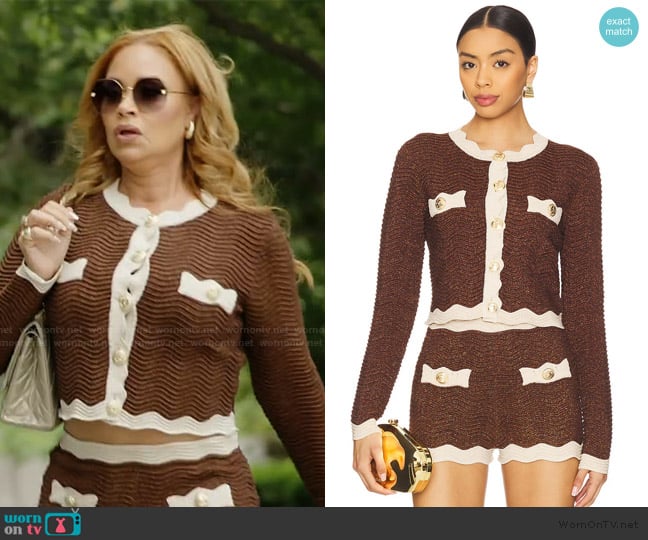 Retrofete Dallys Knit Jacket worn by Gizelle Bryant on The Real Housewives of Potomac