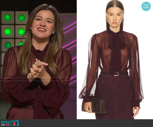 Retrofete Halsi Top worn by Kelly Clarkson on The Kelly Clarkson Show