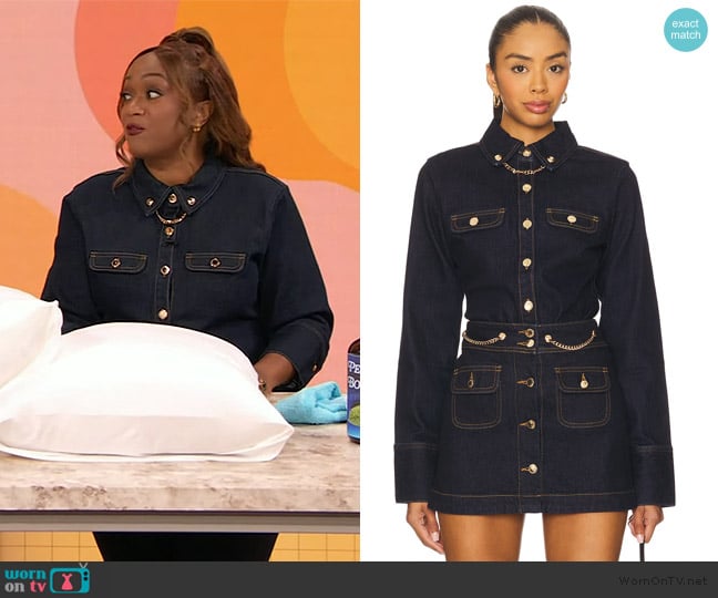 Retrofete Jorun Shirt worn by Sunny Anderson on The Drew Barrymore Show