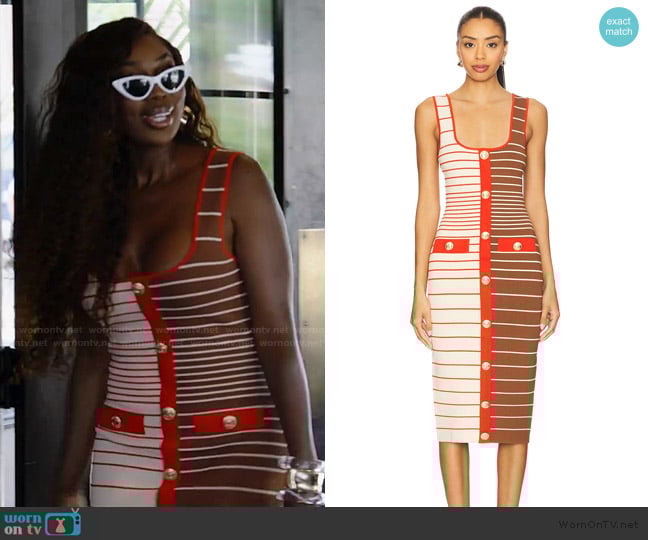 Retrofete Lyle Dress worn by Wendy Osefo on The Real Housewives of Potomac