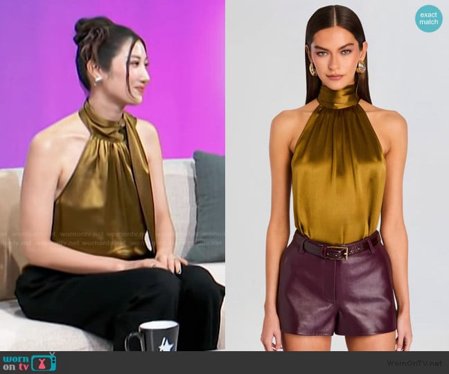 Retrofete Martina Top worn by Ejae on Access Hollywood