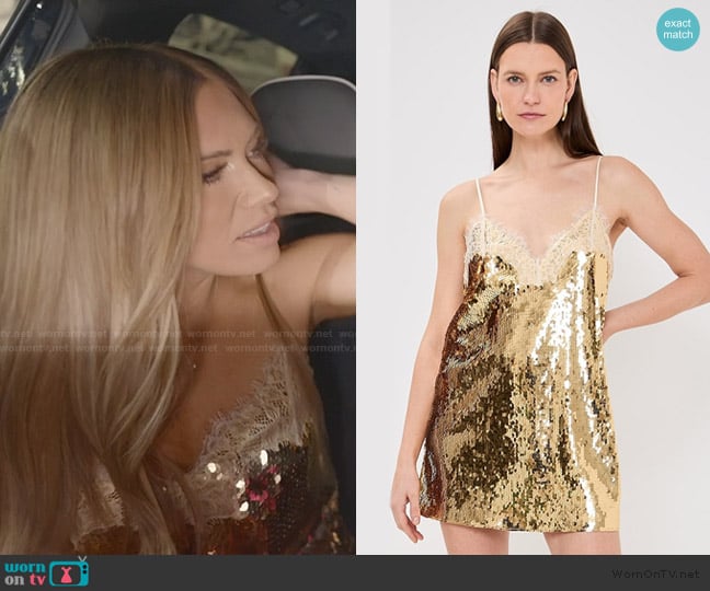 Retrofete Olive Sequin Dress worn by Jessi Ngatikaura on The Secret Lives of Mormon Wives