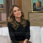 Rhiannon Ally’s black leopard dress on Good Morning America