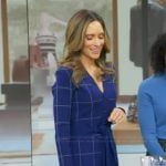 Rhiannon’s blue windowpane dress on Good Morning America