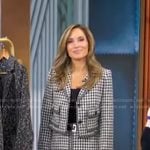 Rhiannon's houndstooth jacket and pencil skirt on Good Morning America