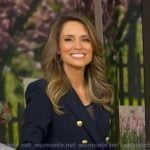Rhiannon’s navy blazer with gold buttons on Good Morning America