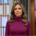 Rhiannon’s purple turtleneck sweater dress on Good Morning America
