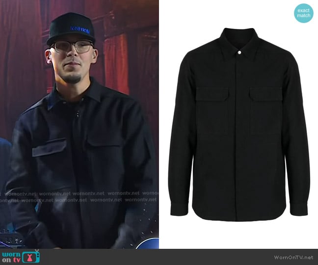 Chase Matthew’s black flap pocket shirt on Today