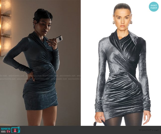 Rick Owens Magnetic Long-Sleeve Minidress worn by Milan (Teyana Taylor) on Alls Fair