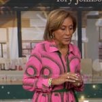 Robin’s pink print shirtdress on Good Morning America
