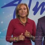 Robin’s red polo midi dress on Good Morning America