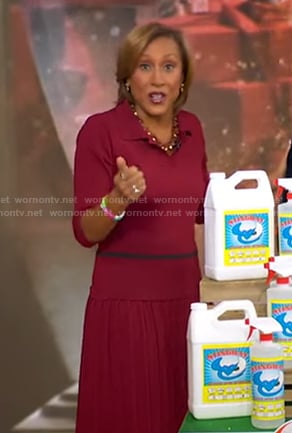 Robin's red polo midi dress on Good Morning America