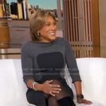 Robin’s black and grey colorblock dress on Good Morning America