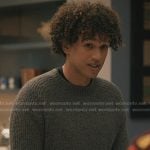 Roy’s grey ribbed sweater on Elsbeth