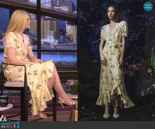 Rodarte 2026 Spring Collection worn by Elle Fanning on Live with Kelly and Mark