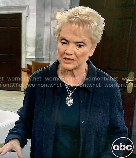 Ronnie’s green textured shirt on General Hospital