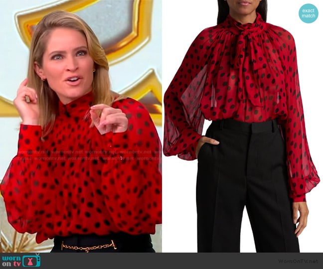 Sara’s red polka dot blouse on The View Sara’s red polka dot blouse on The View
