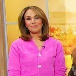 Rosanna’s pink cardigan on Sherri