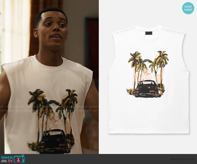 RTA Terry Muscle Tee worn by Will Smith (Jabari Banks) on Bel-Air