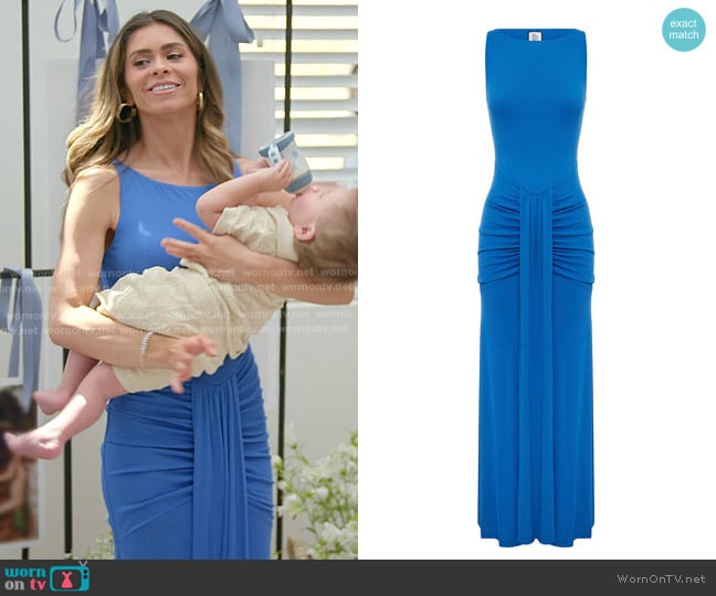 Runaway The Label Adalyn Maxi Dress in Blue worn by Taylor Frankie Paul on The Secret Lives of Mormon Wives