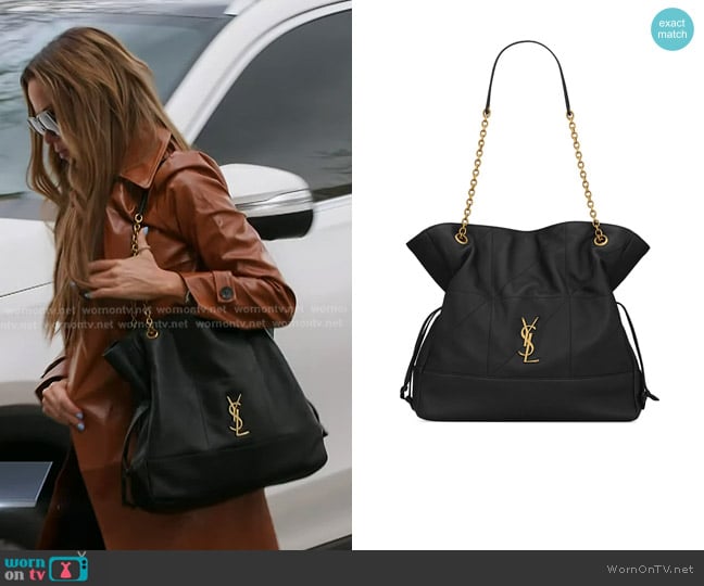 Saint Laurent Jamie Shopping Tote Bag in Lambskin worn by Britani Bateman on The Real Housewives of Salt Lake City