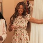 Salley’s white floral print lace detail dress on Southern Charm