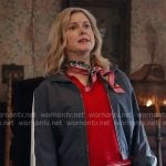 Sam’s grey jacket with striped sleeves on Ghosts