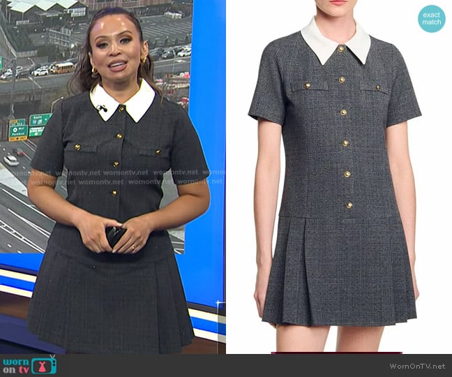 Adelle’s grey collared mini dress on Today